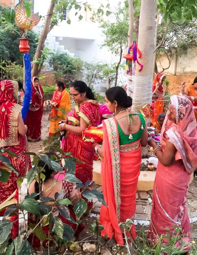 DASSA MATA CEREMONY with ladies from our neighbourhood